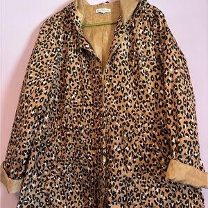 Kim Rogers Leopard Print Trench Coat